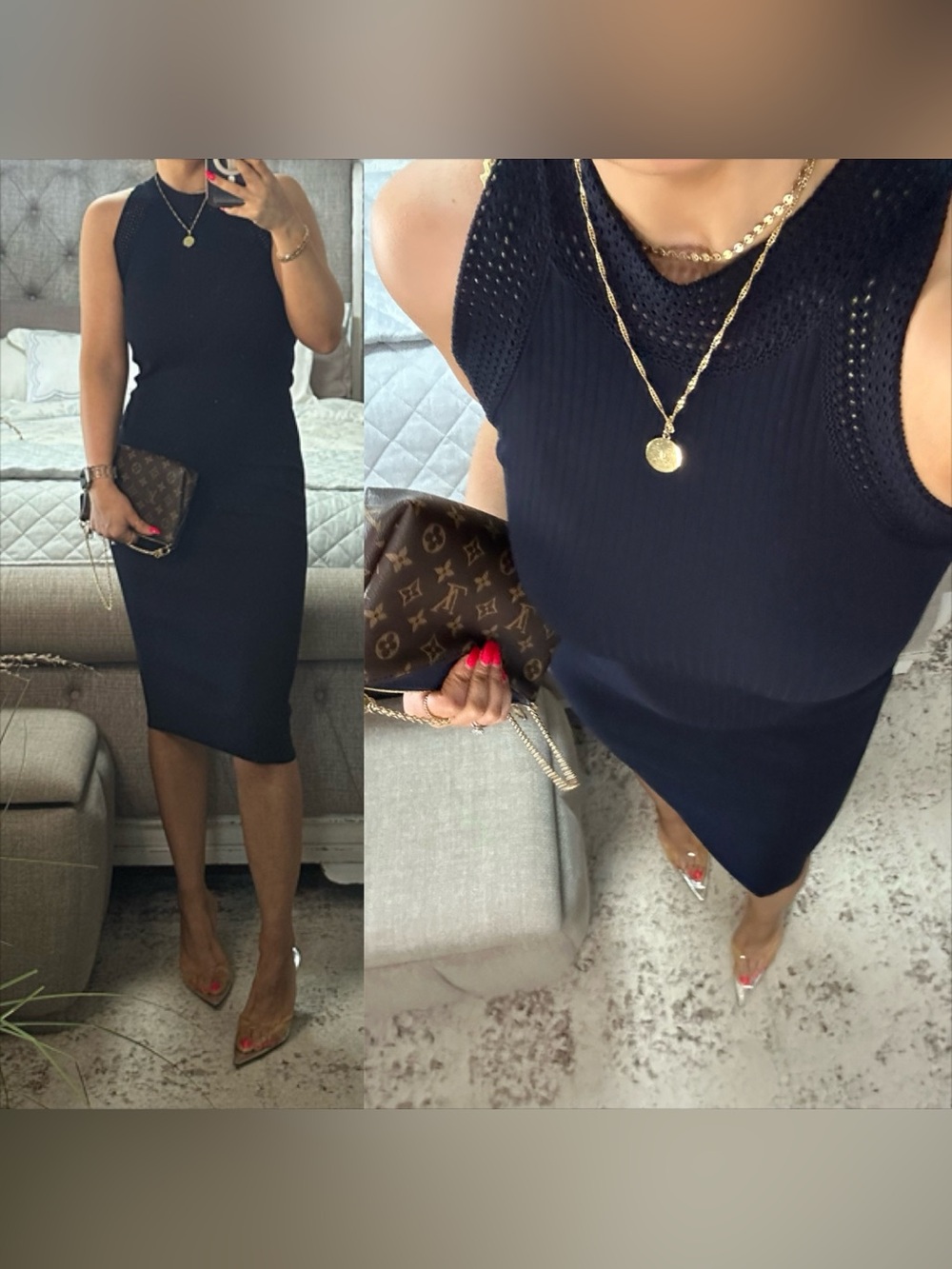 New💙 Midnight Muse Navy Midi Dress